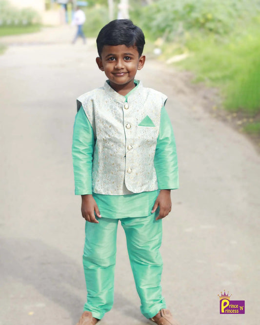Boys Blue Overcoat Sherwani KP136 Prince N Princess