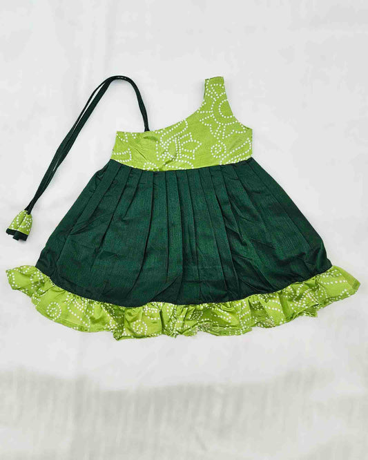 Toddlers Green Knot  Frock LF536 Prince N Princess