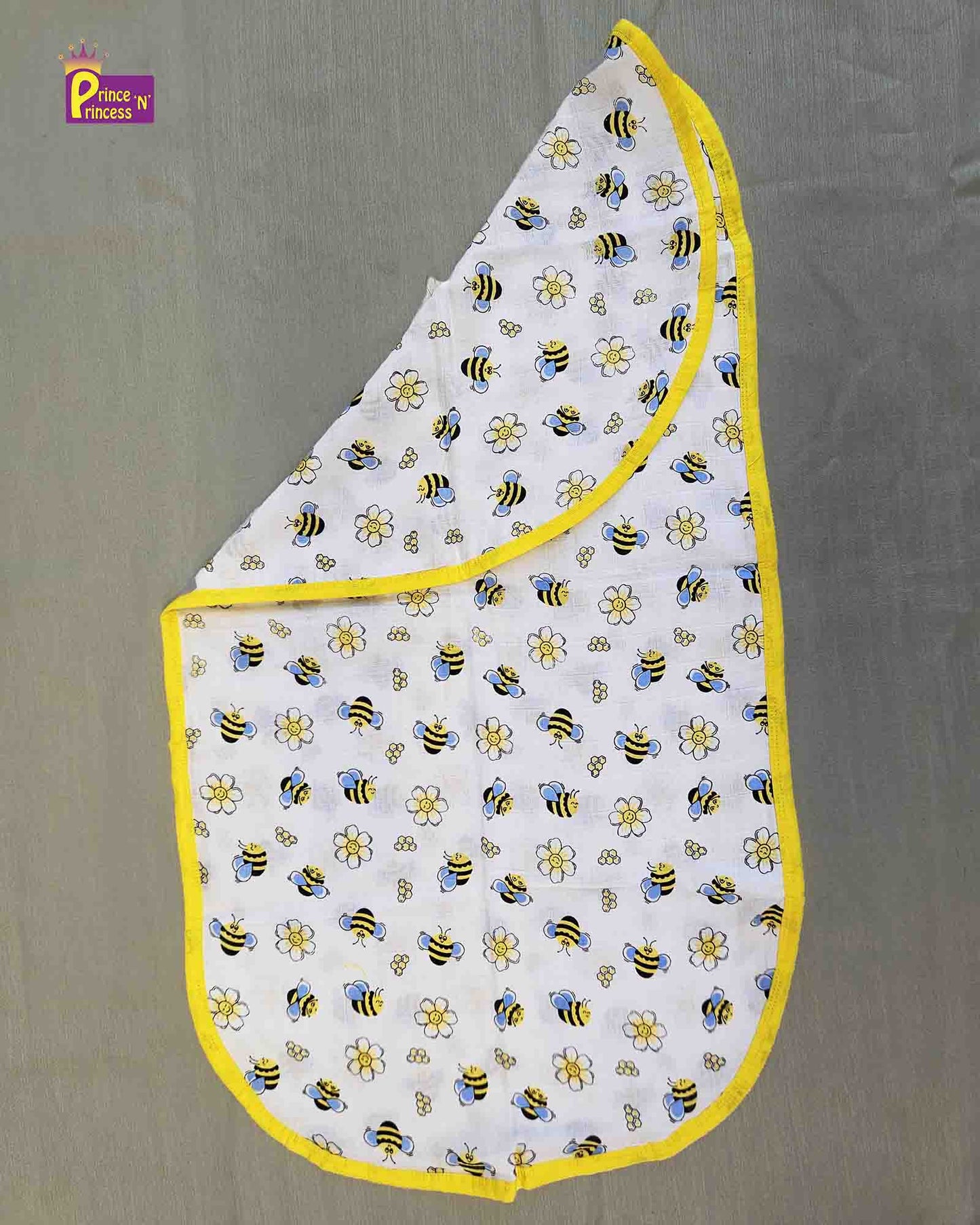Reversable Yellow white Muslin Cotton Towel PMT001 Prince N Princess