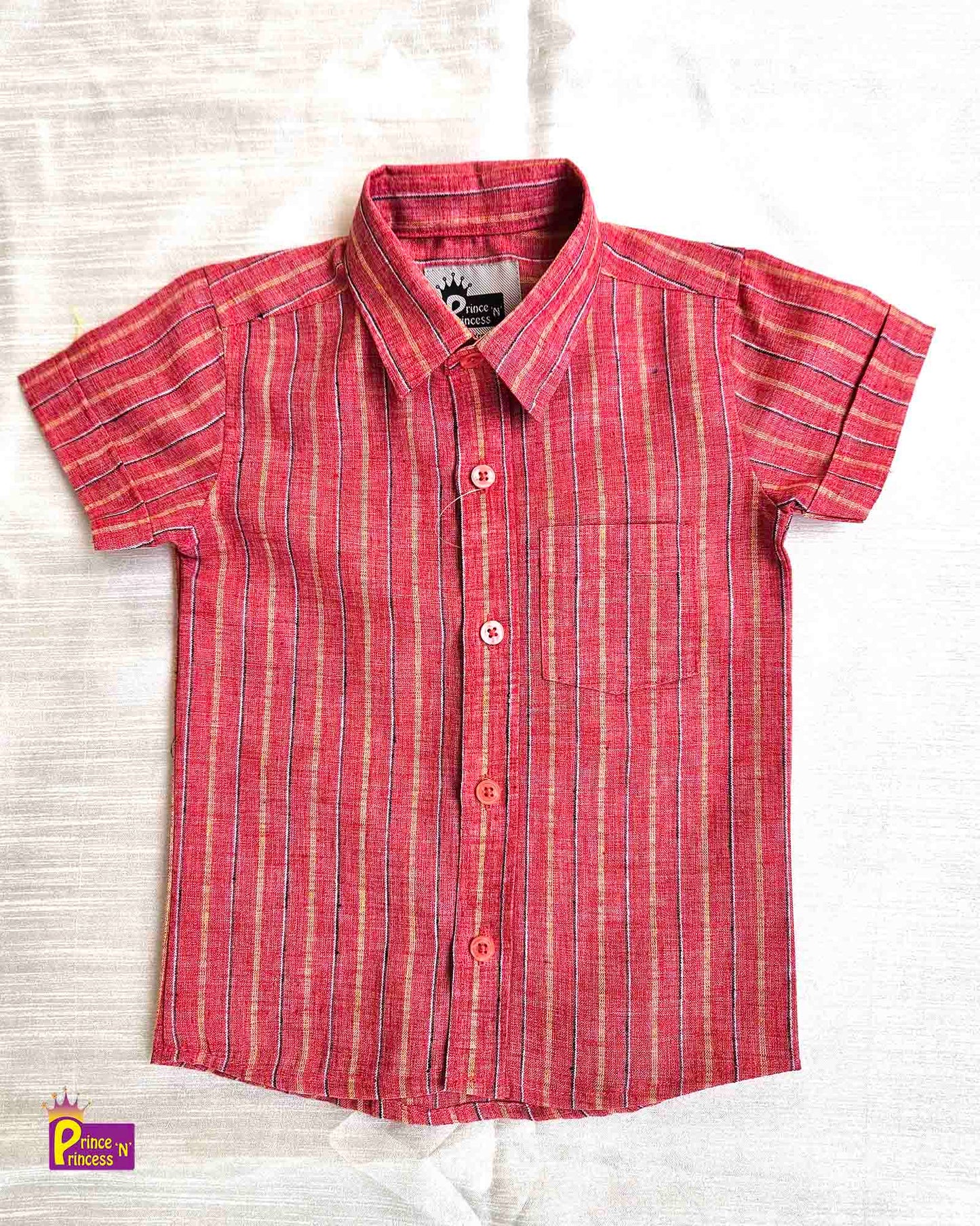 Kids Red Cotton  shirt ST155 Prince N Princess