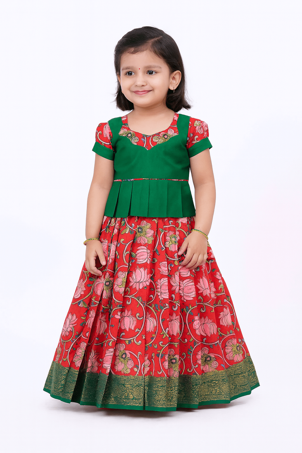 Kids Festival Wear Pattu Pavadai