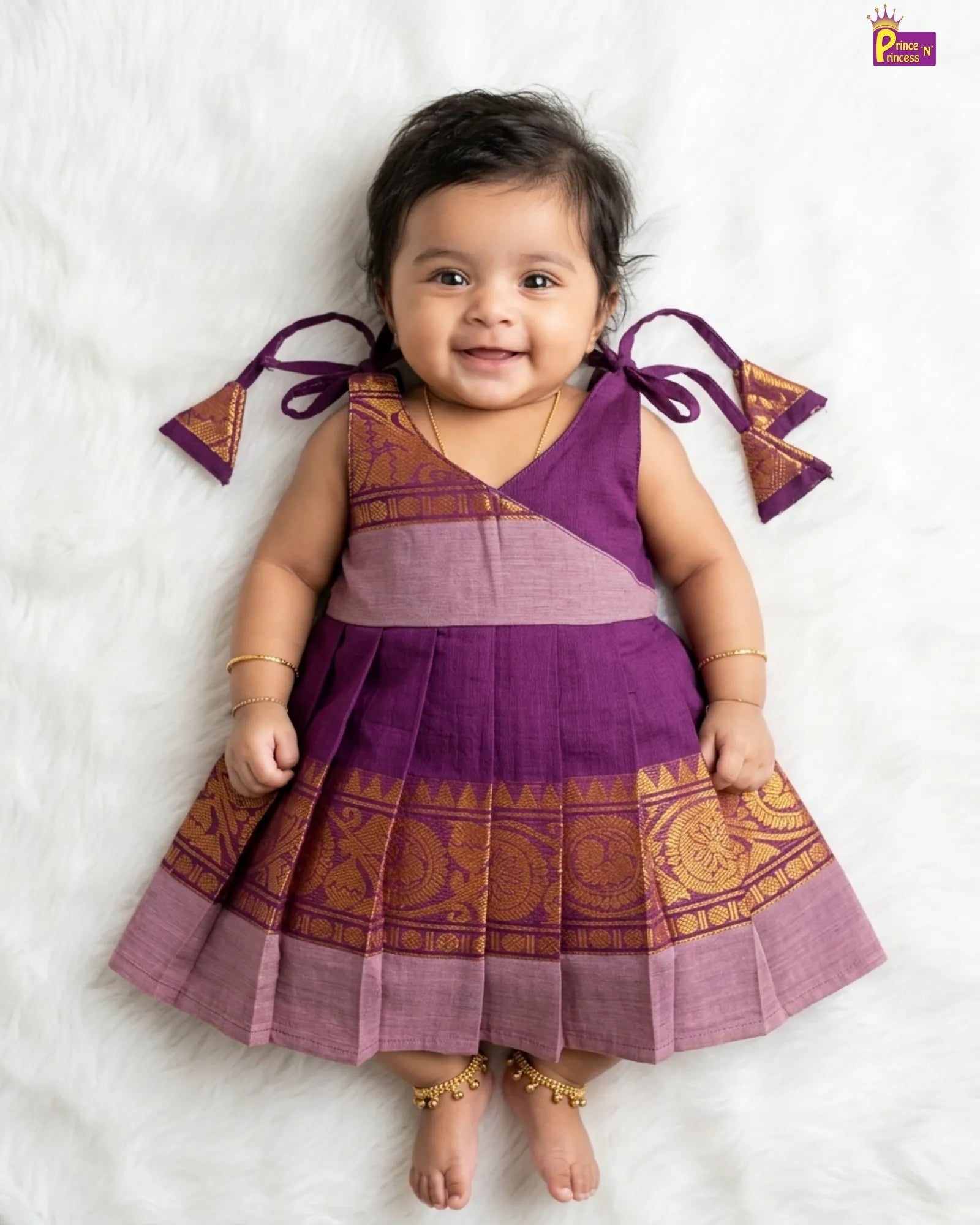 purple dress newborn Newborn Purple Chettinad Pattu Frock – Naming