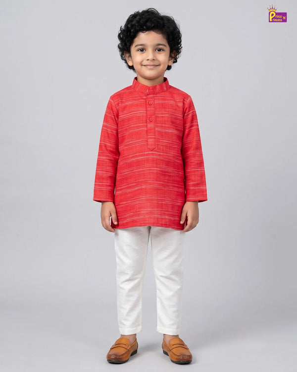 Red Boys Kurta Set | Traditional Festival & Celebration Wear KP179 for kids festival wear