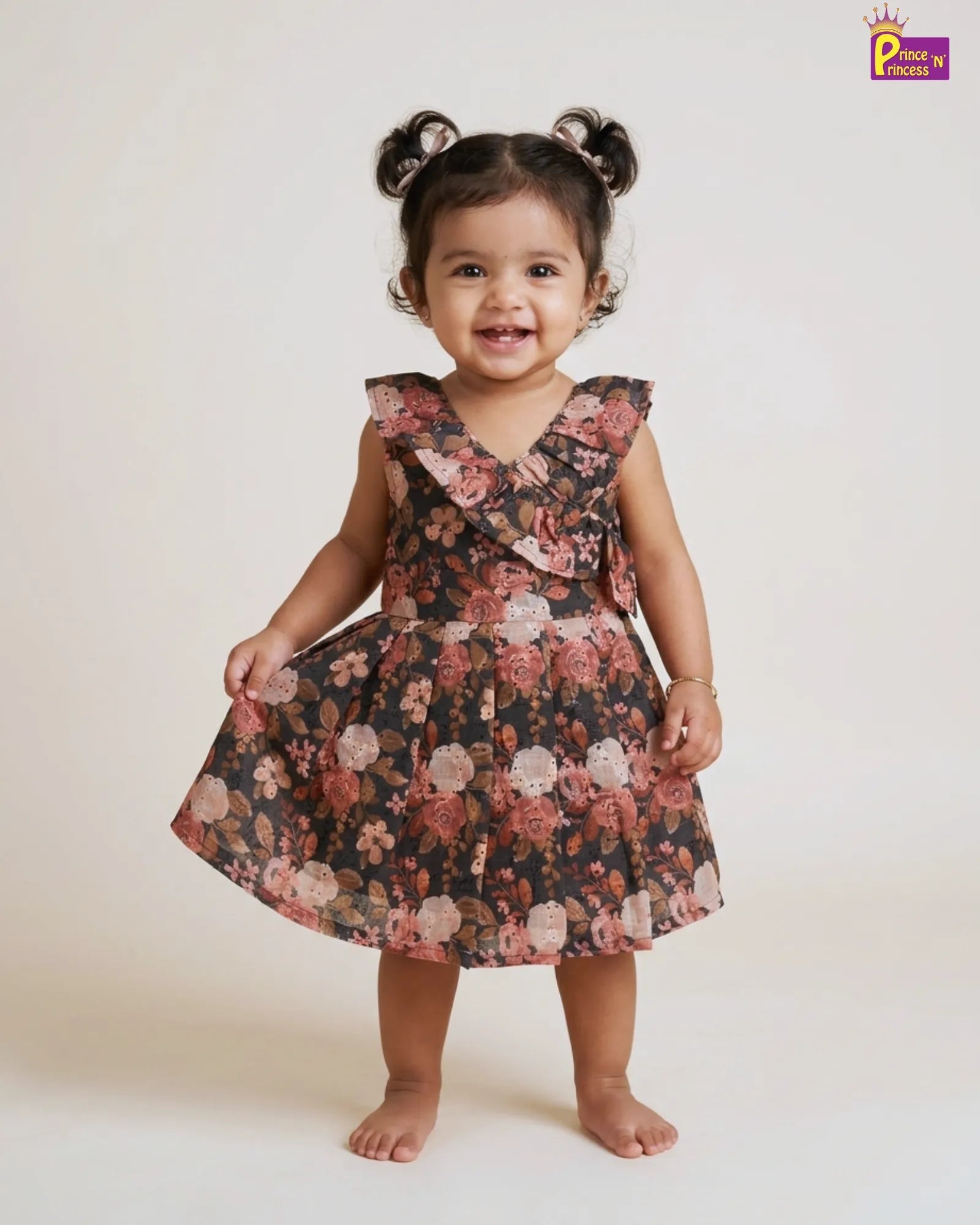 Summer Cotton Frock for Baby Girls Floral Dress Prince N Princess Summer Cotton Frock for Baby Girls Floral Dress Prince N Princess