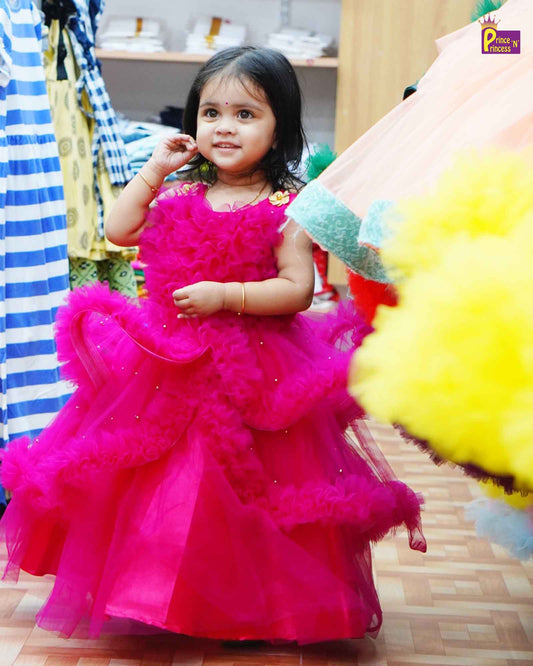 Kids Pink Grand Birthday Gown BG148 Prince N Princess