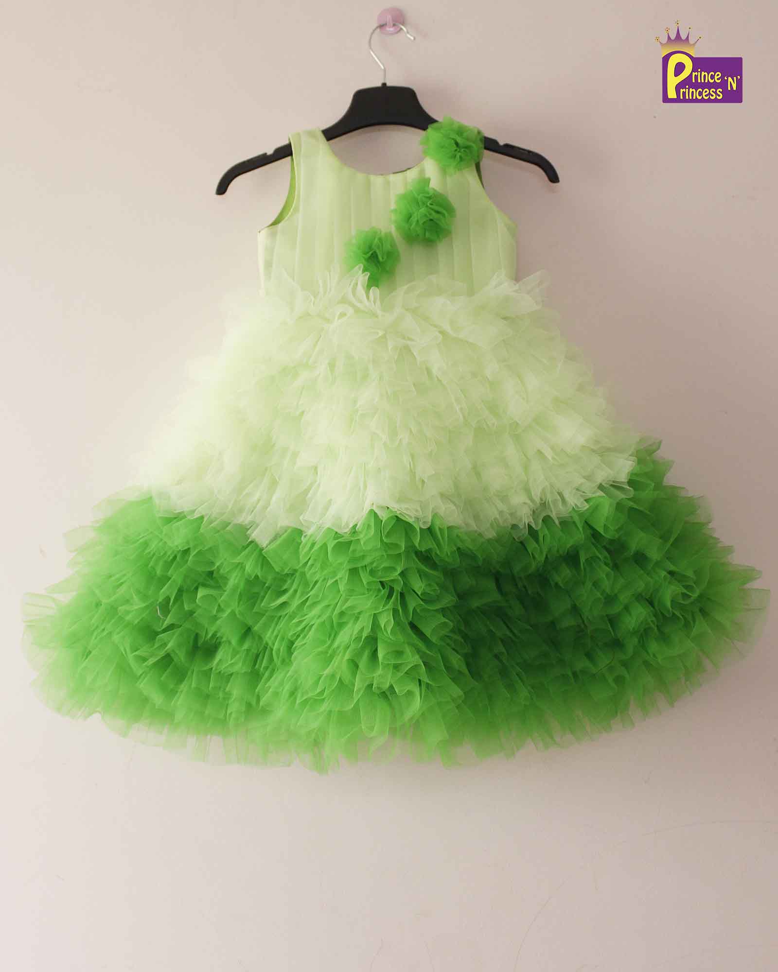 Kids Green Grand Birthday Gown BG036 Prince N Princess
