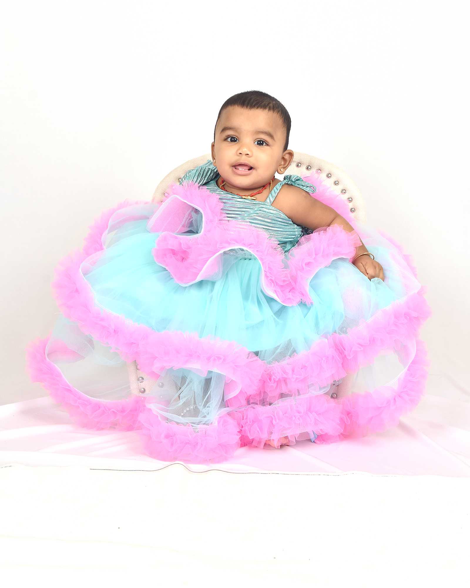 prince birthday dress Kids Sky Blue Birthday Gown BG110