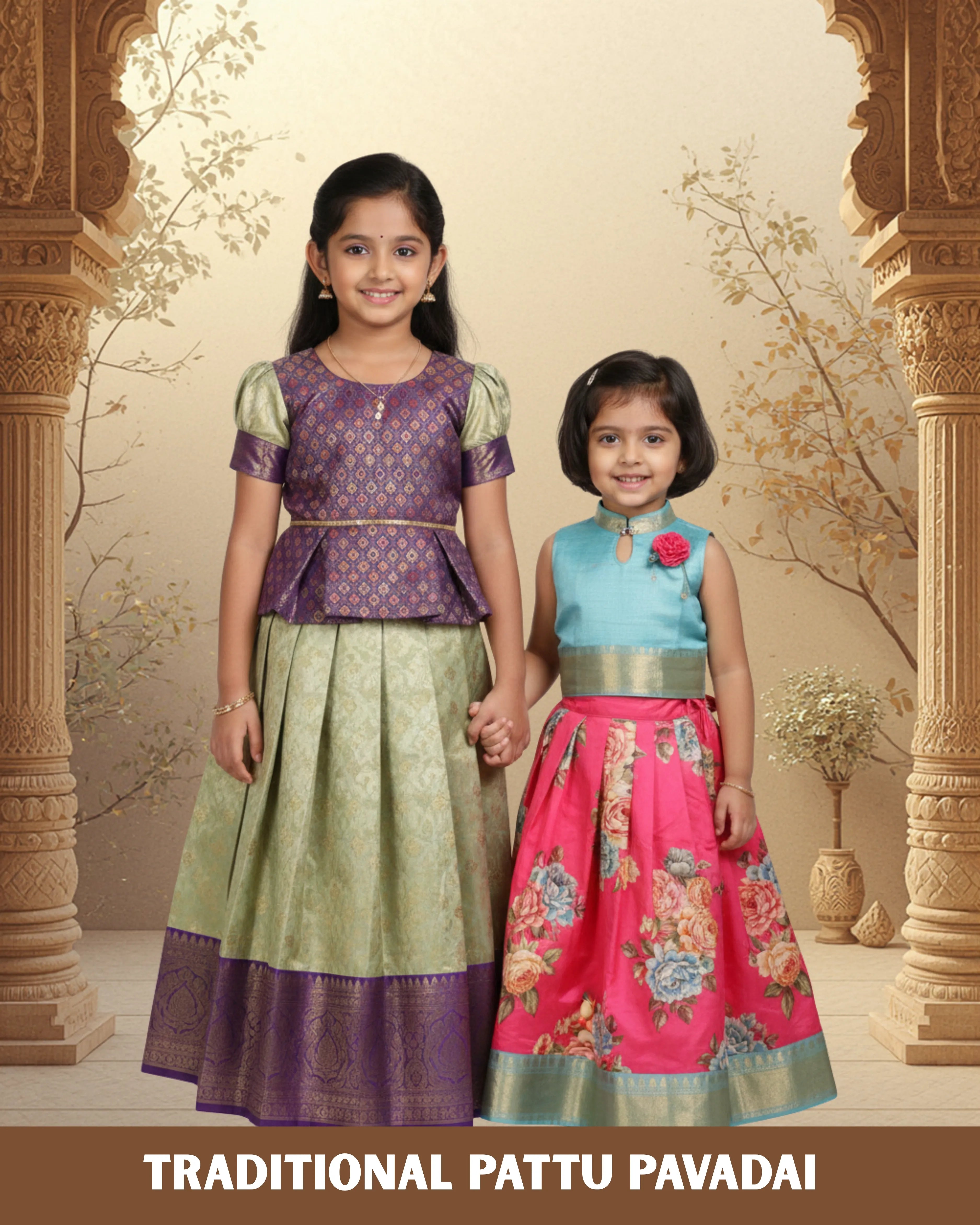 Pattu Pavadai Collection for Kids -         Traditional South Indian Wear - Prince N Princess