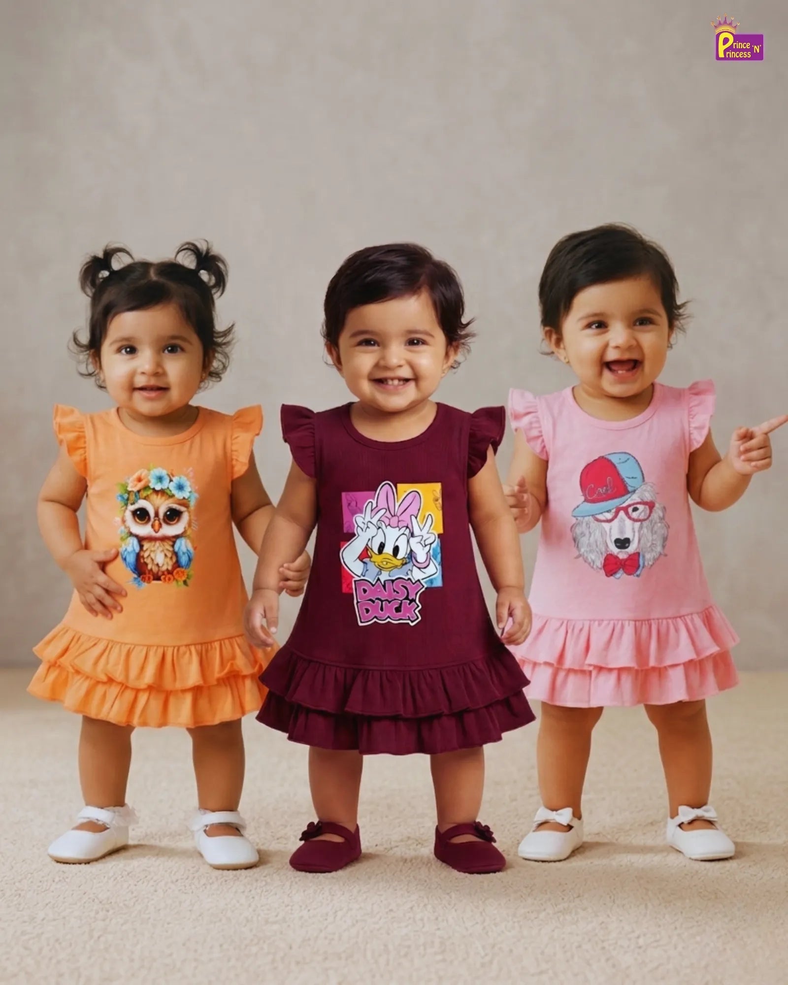 10% COMBO OFFER - Baby Girls Knitted Cotton Frock | Comfort Summer Dress - KF070 for kids festival wear