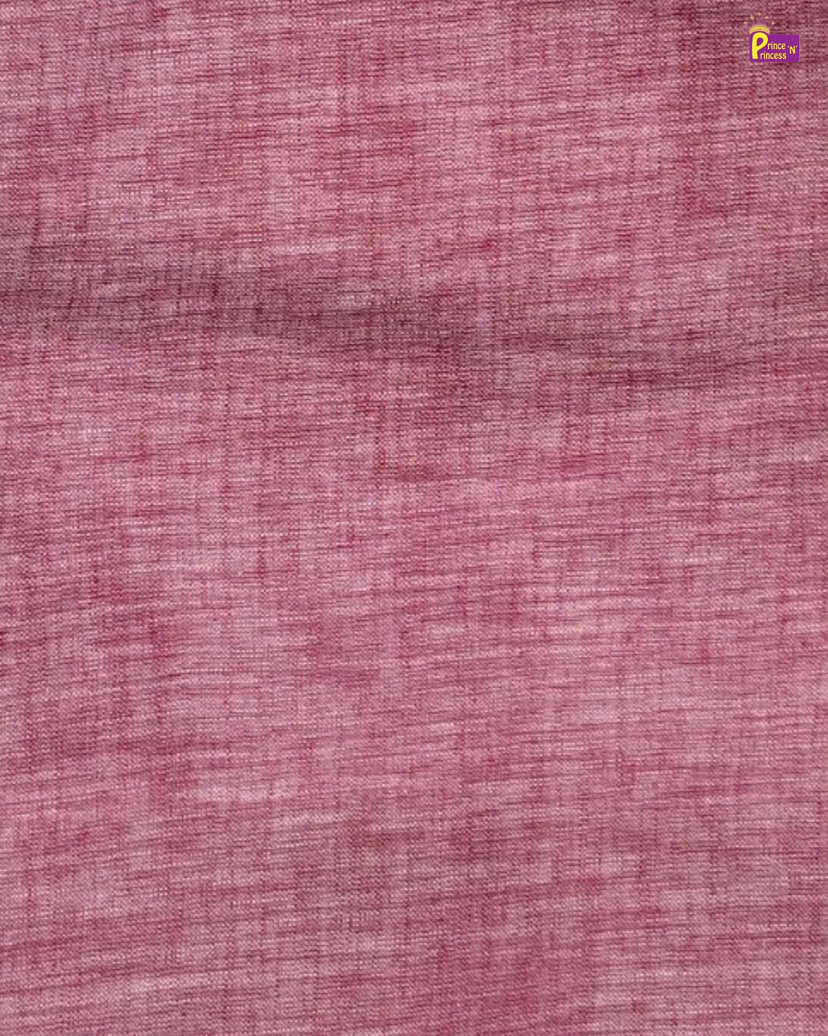 A close-up of a textured fabric in a dusty rose or mauve pink color, showing a fine woven slub pattern.
