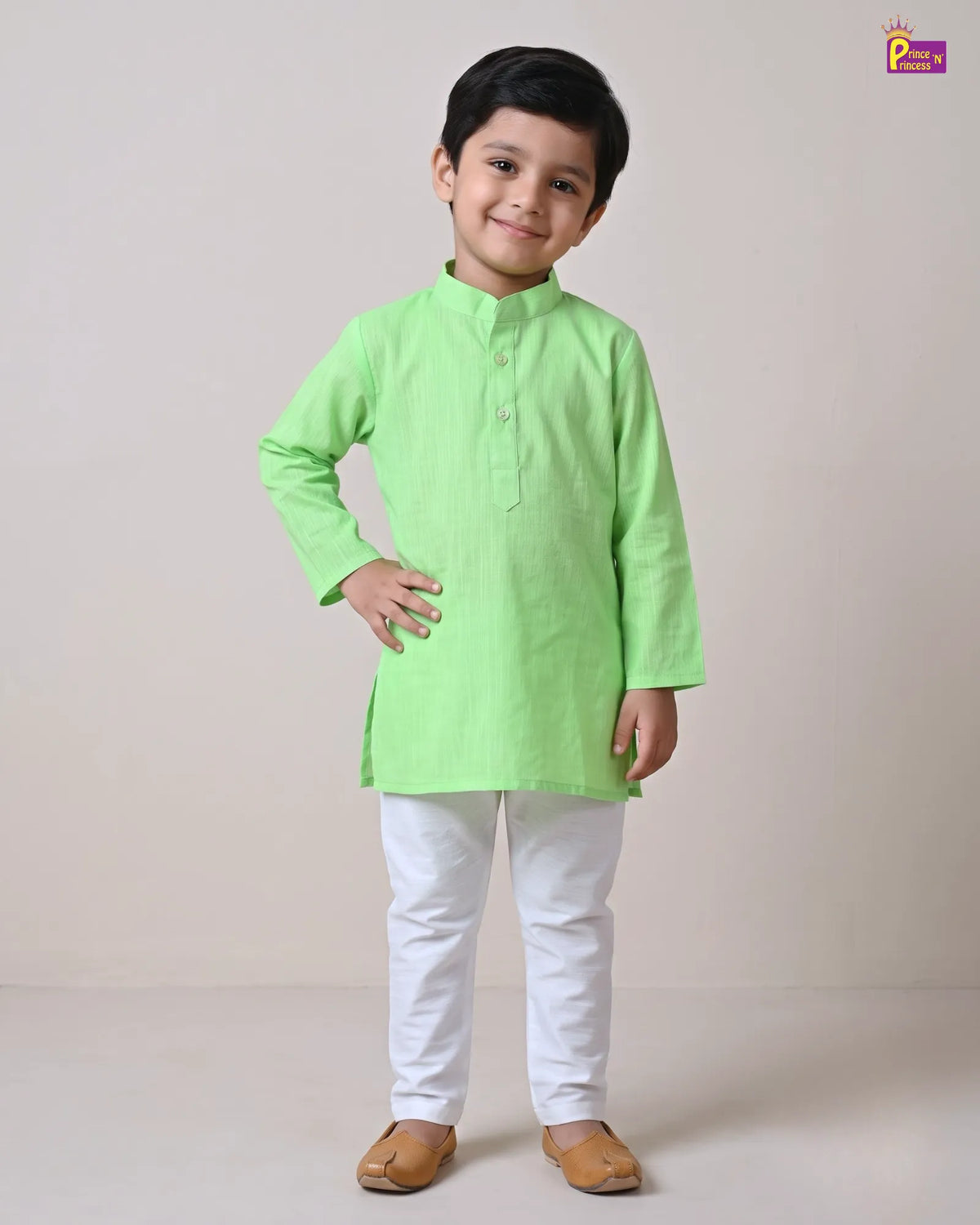 Boys Light Green Kurta Pajama - Festival & Function Set KP242