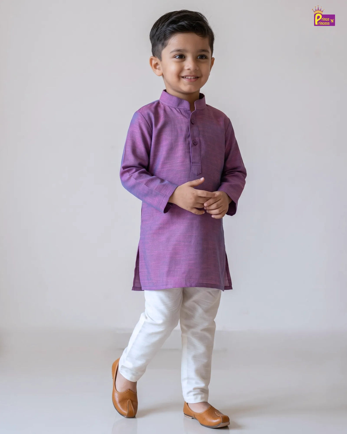 Boys Purple Kurta Pajama - Diwali Function Wear KP243