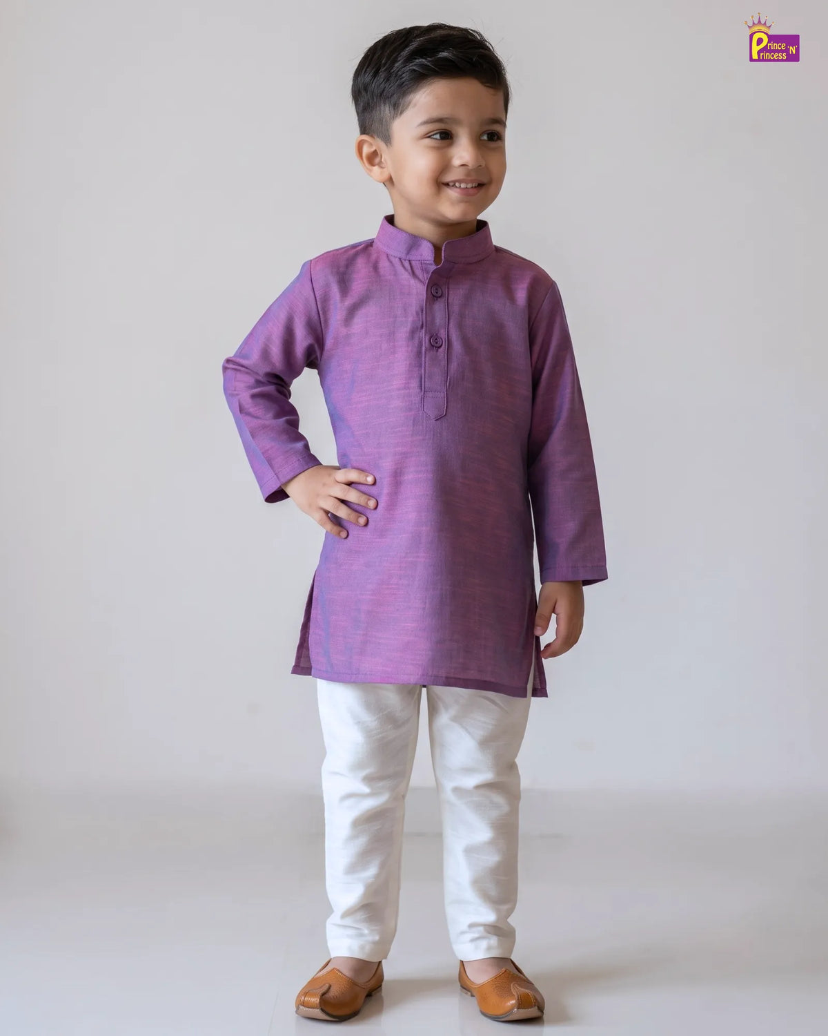Boys Purple Kurta Pajama - Diwali Function Wear KP243