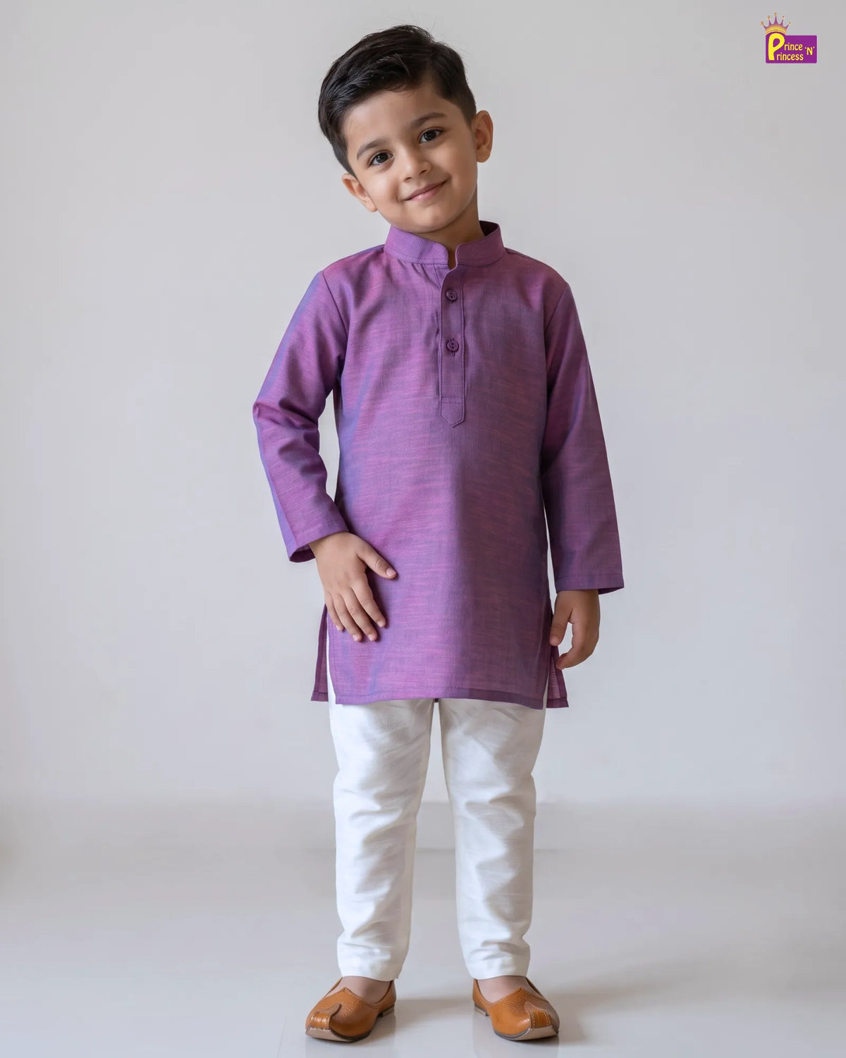 Boys Purple Kurta Pajama - Diwali Function Wear KP243