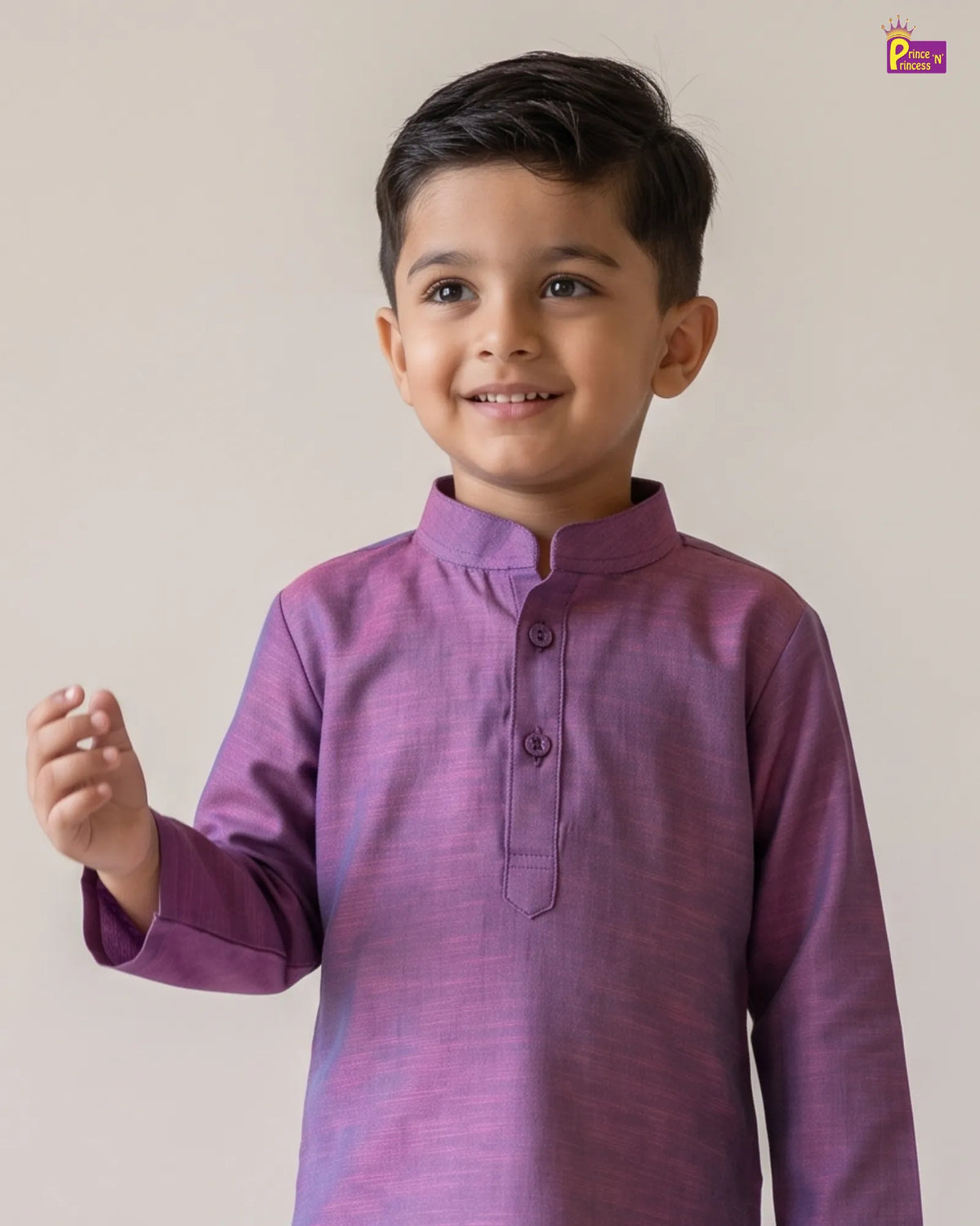 Boys Purple Kurta Pajama - Diwali Function Wear KP243