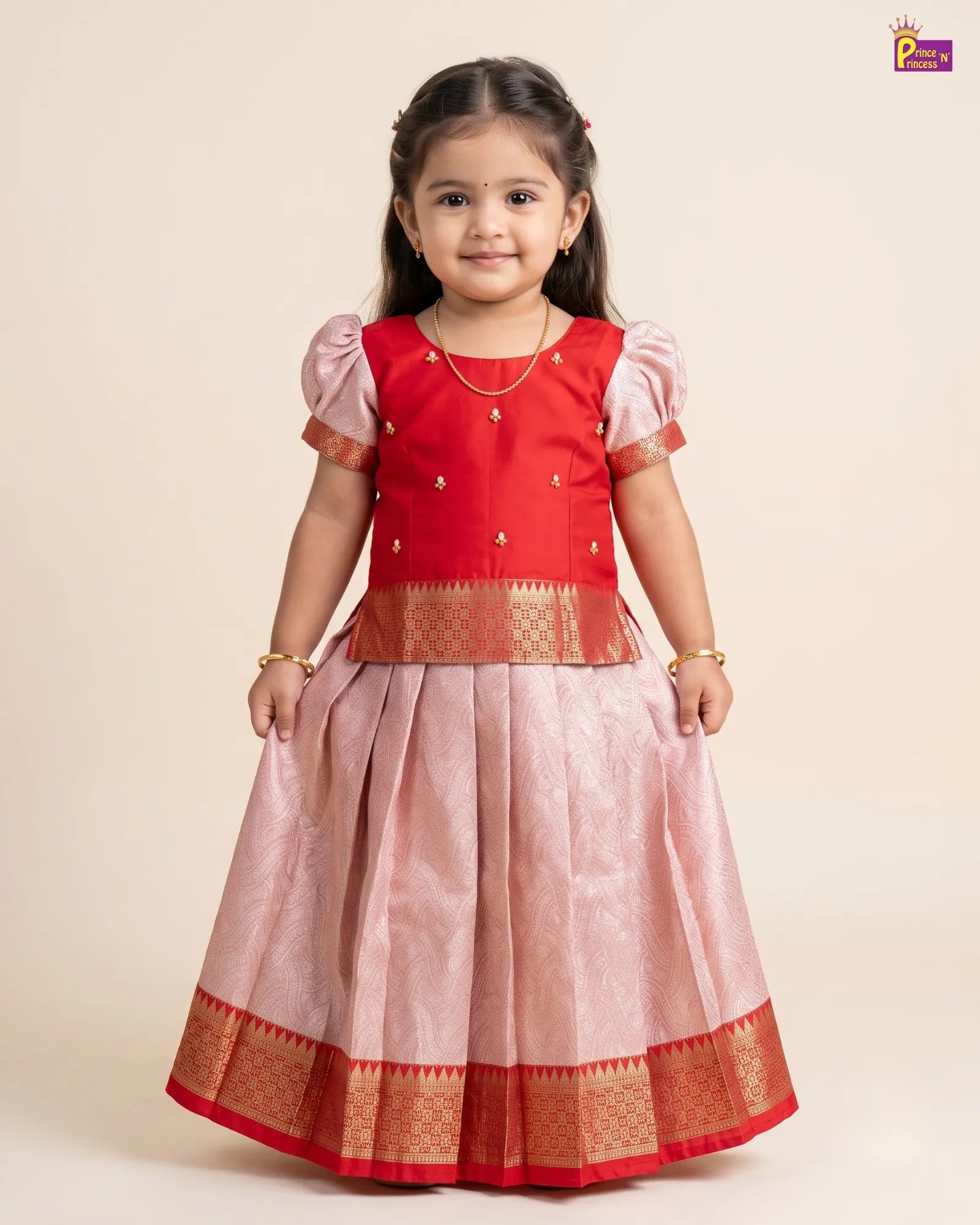 Pattu Pavadai for Girls - Zari Border Traditional Wear PPP1867