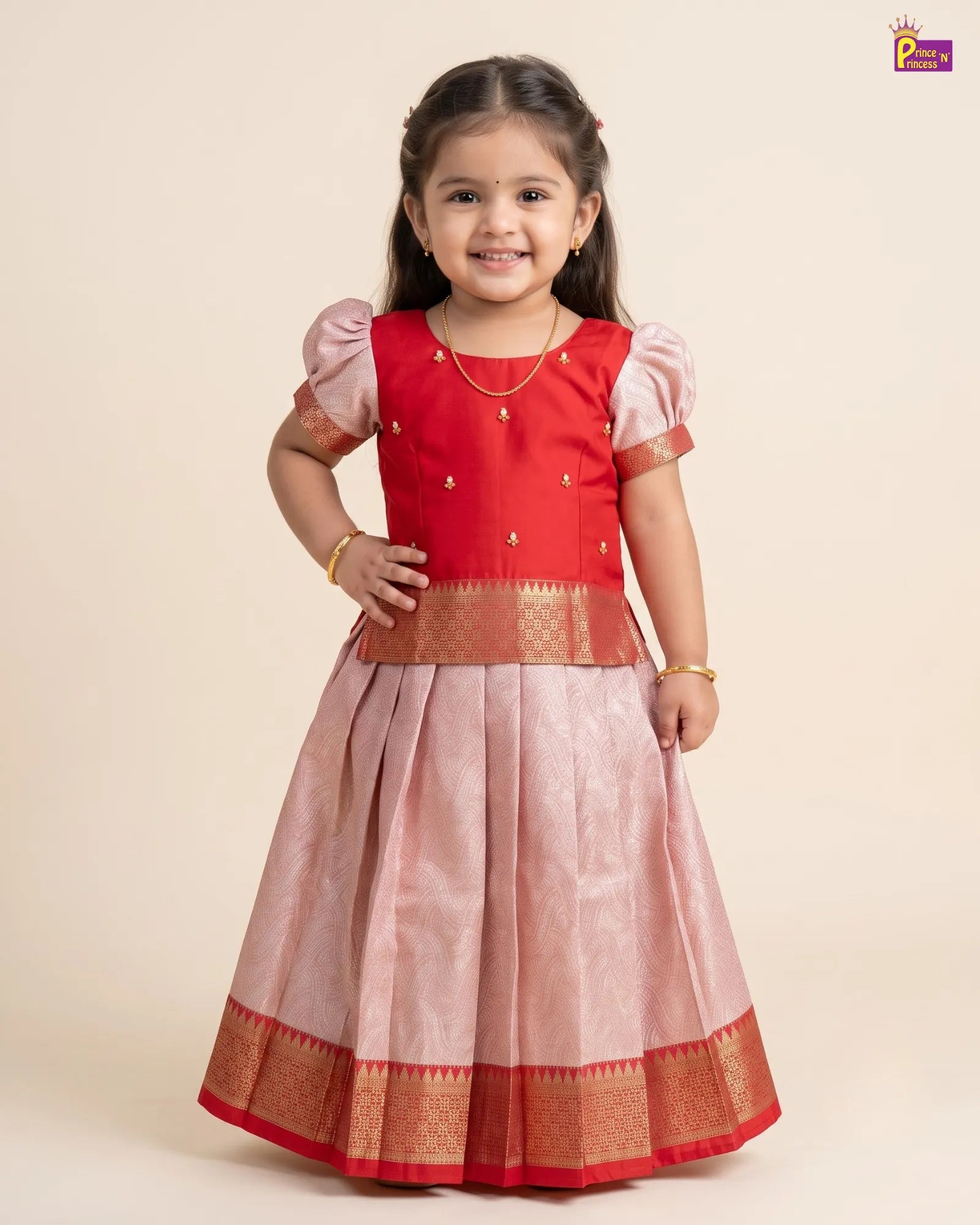 Pattu Pavadai for Girls - Zari Border Traditional Wear PPP1867