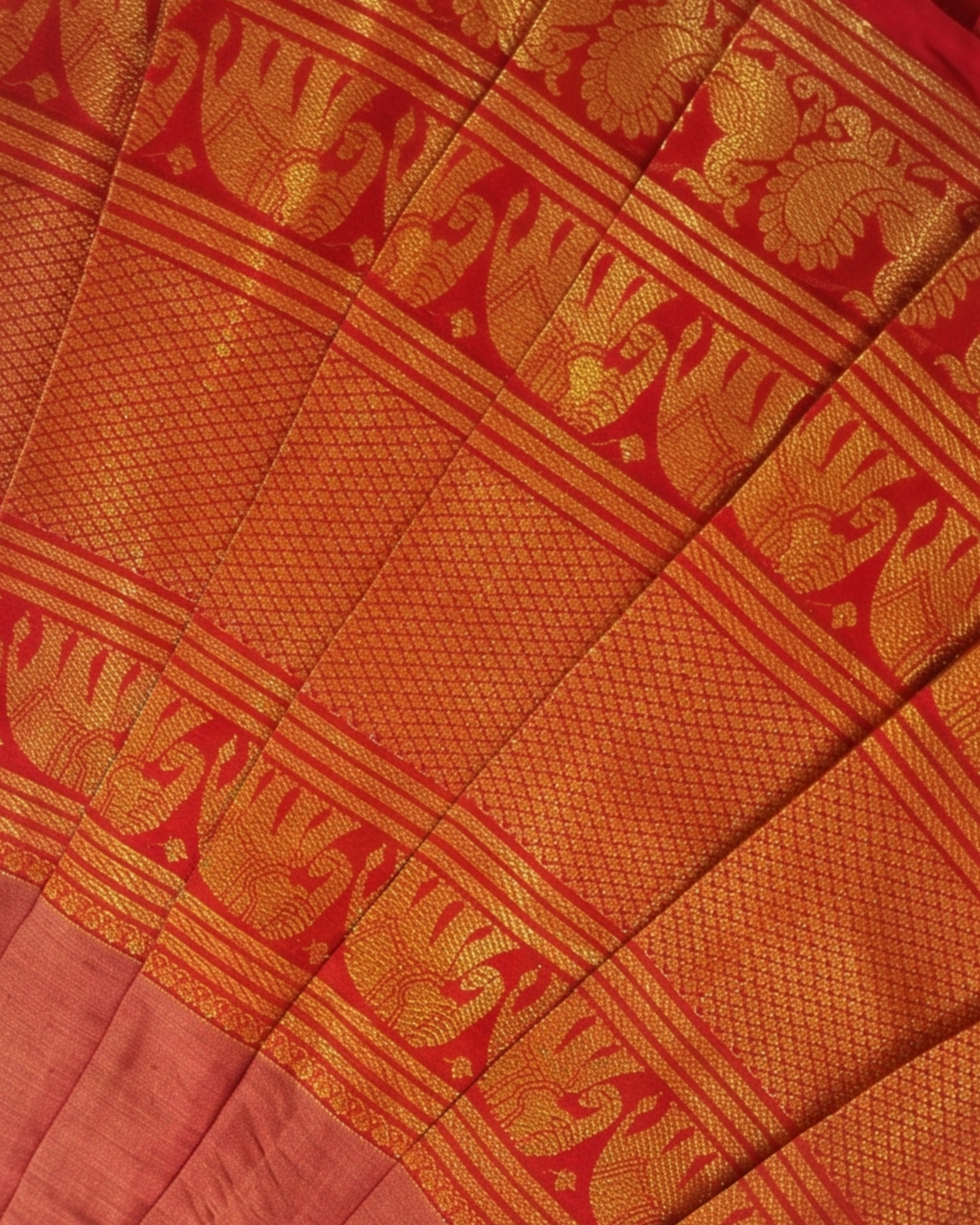 Elegant Gold Chettinad Cotton Gown for Diwali, Navratri & Pongal - PG749