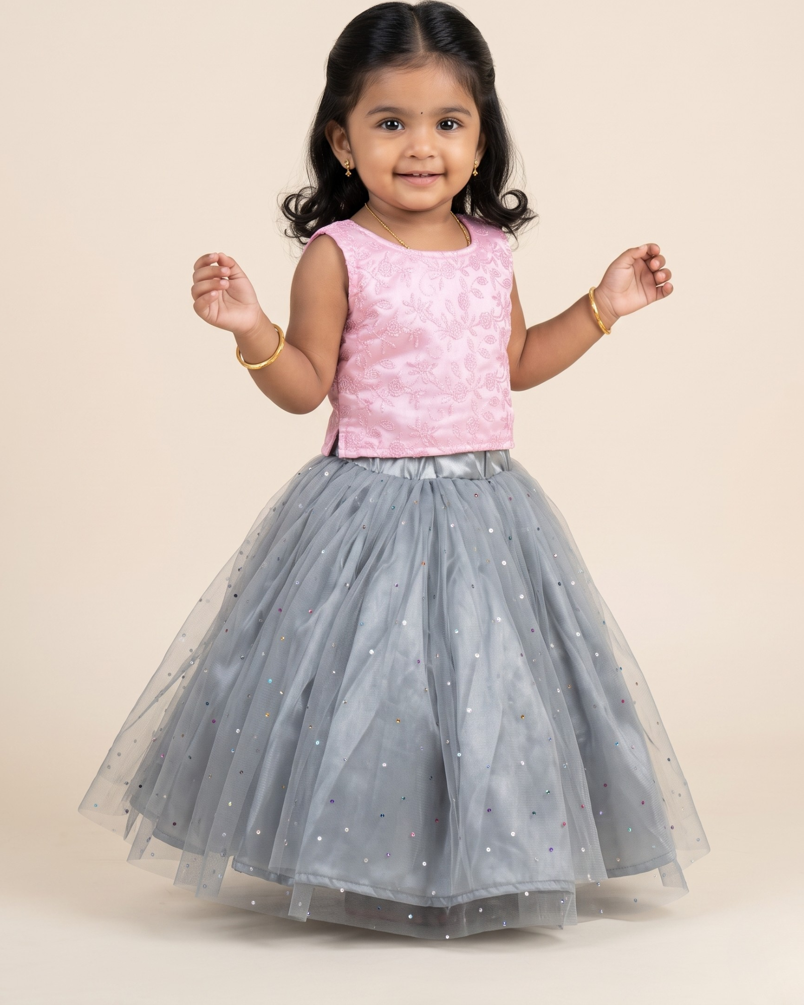Girls’ Festive Lehenga Choli Set - Elegant Traditional Outfit LC244