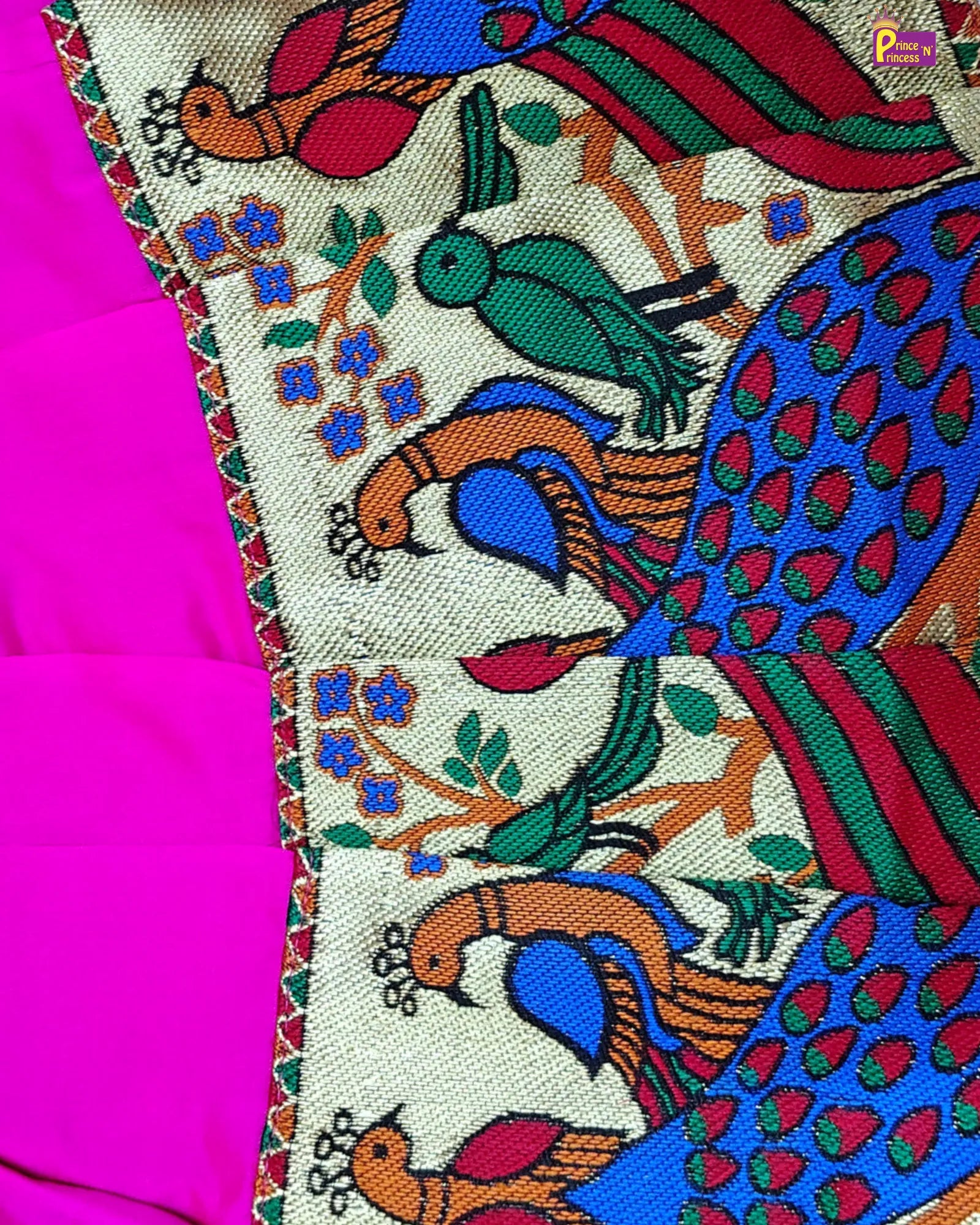 original photo of pink pattu frock 