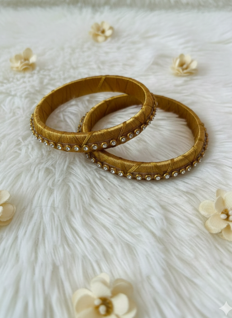 Kids Gold Silk thread Bangles BA021