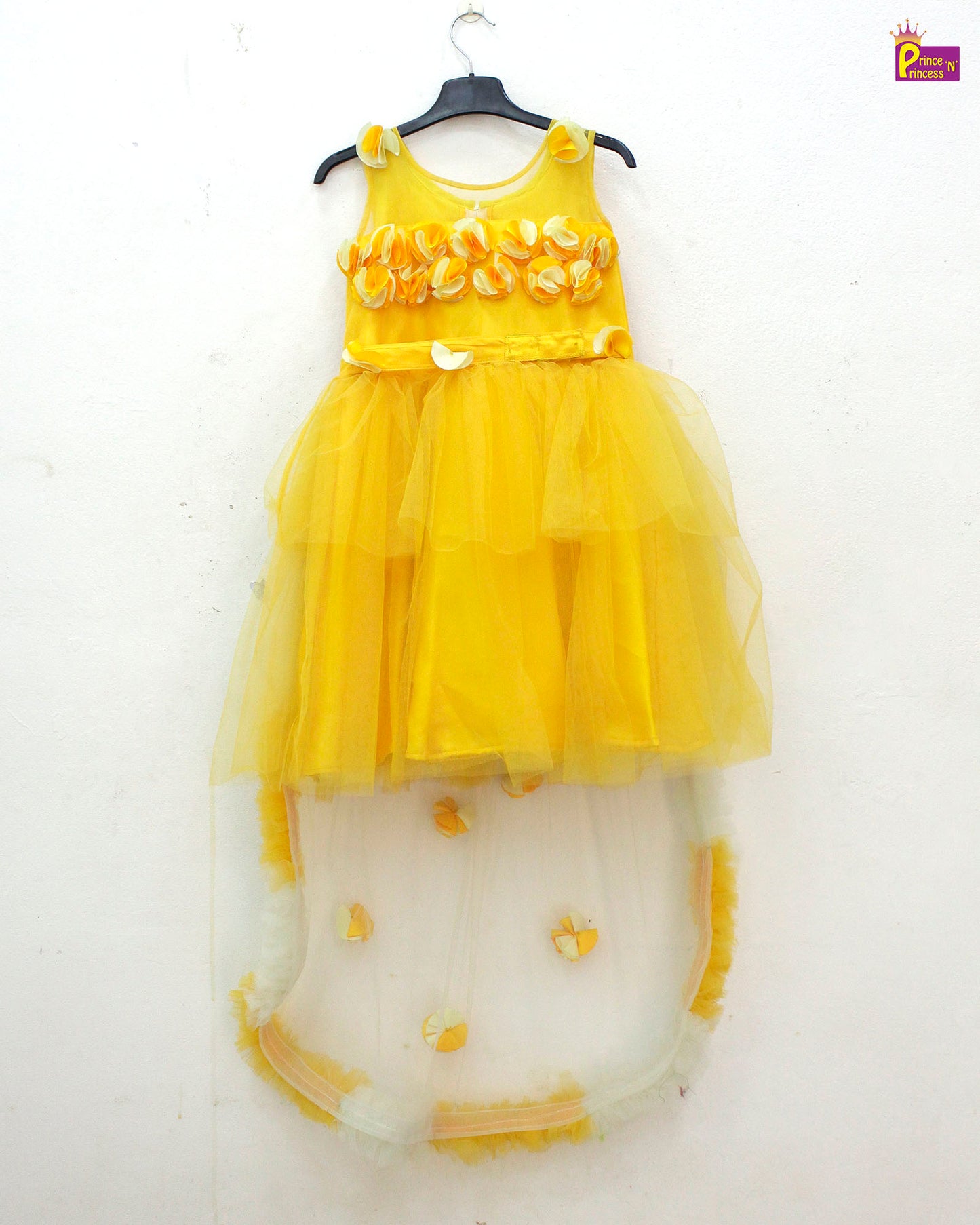 Kids Mango yellow  Birthday Frock  BG164