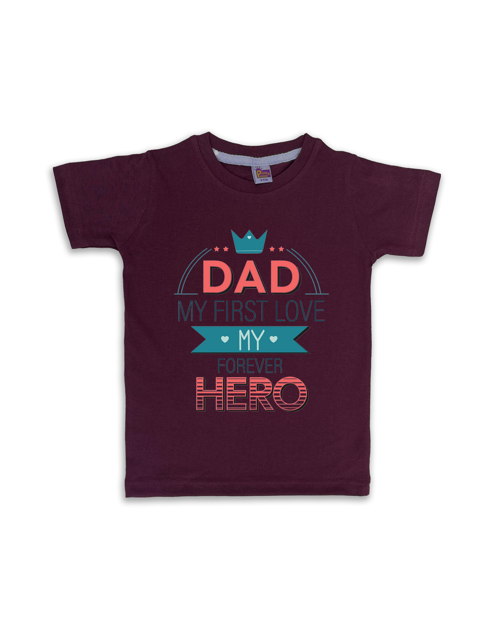 Unisex T-Shirts Half Sleeve (Wine) FTS024