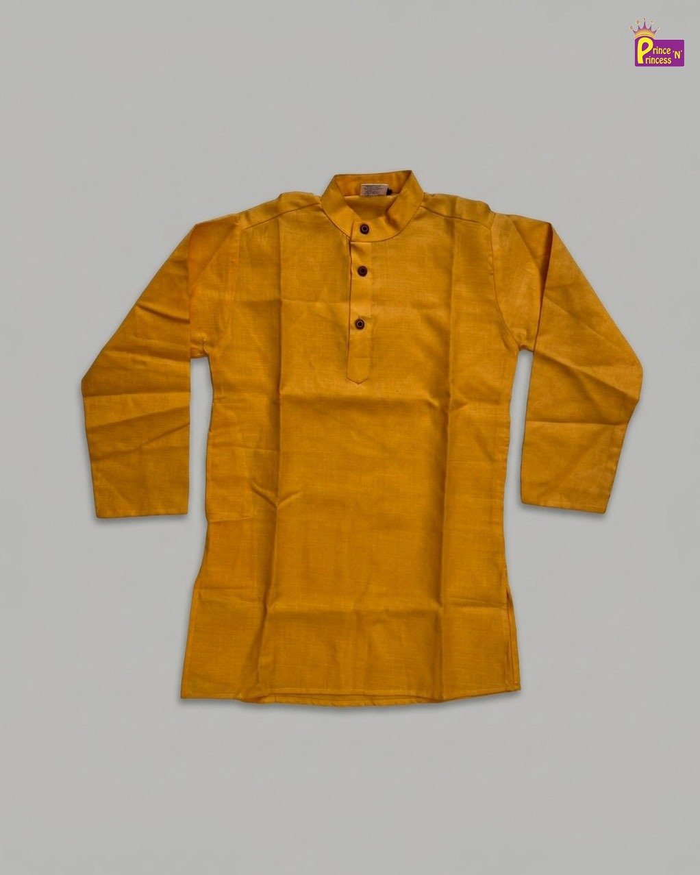 Boys Mango Yellow Cotton Kurta Pajama KP215 - Prince N Princess