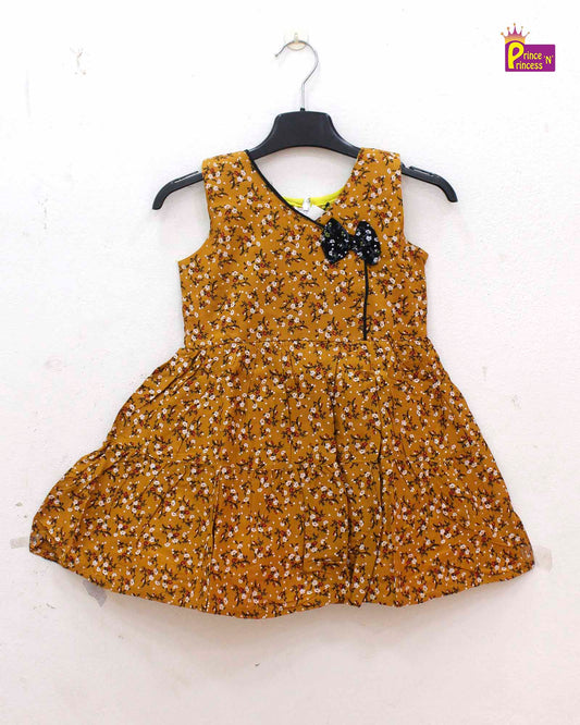 Kids Turmeric Cotton Frock CF306