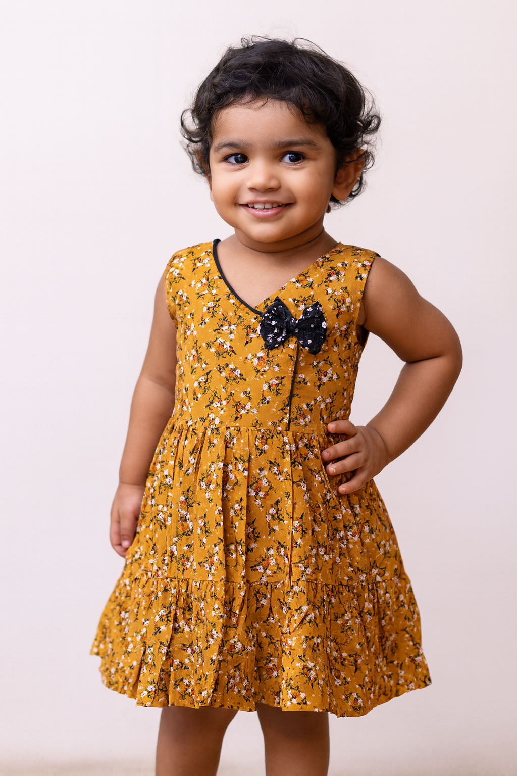 Kids Turmeric Cotton Frock CF306