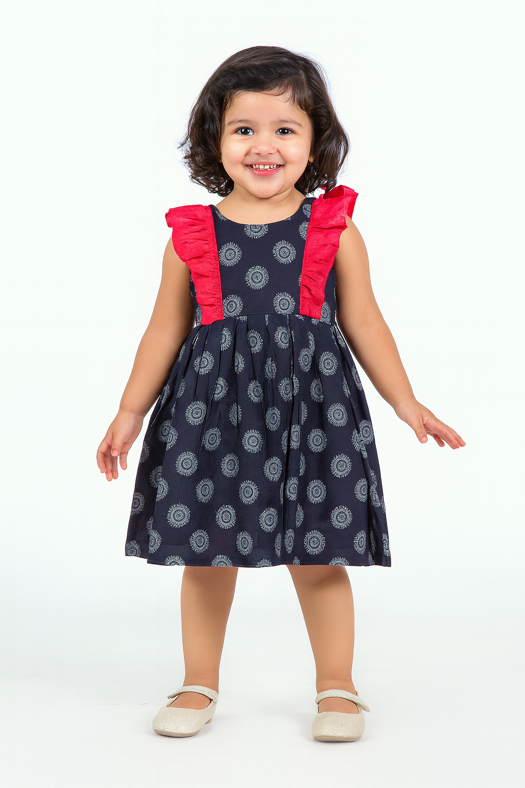 Prince N Princess Blue Pink Cotton Frock CF249