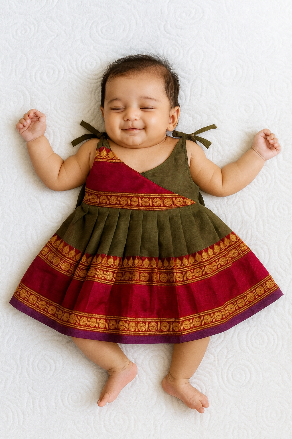 New born Chettinad Cotton Frock LF1415