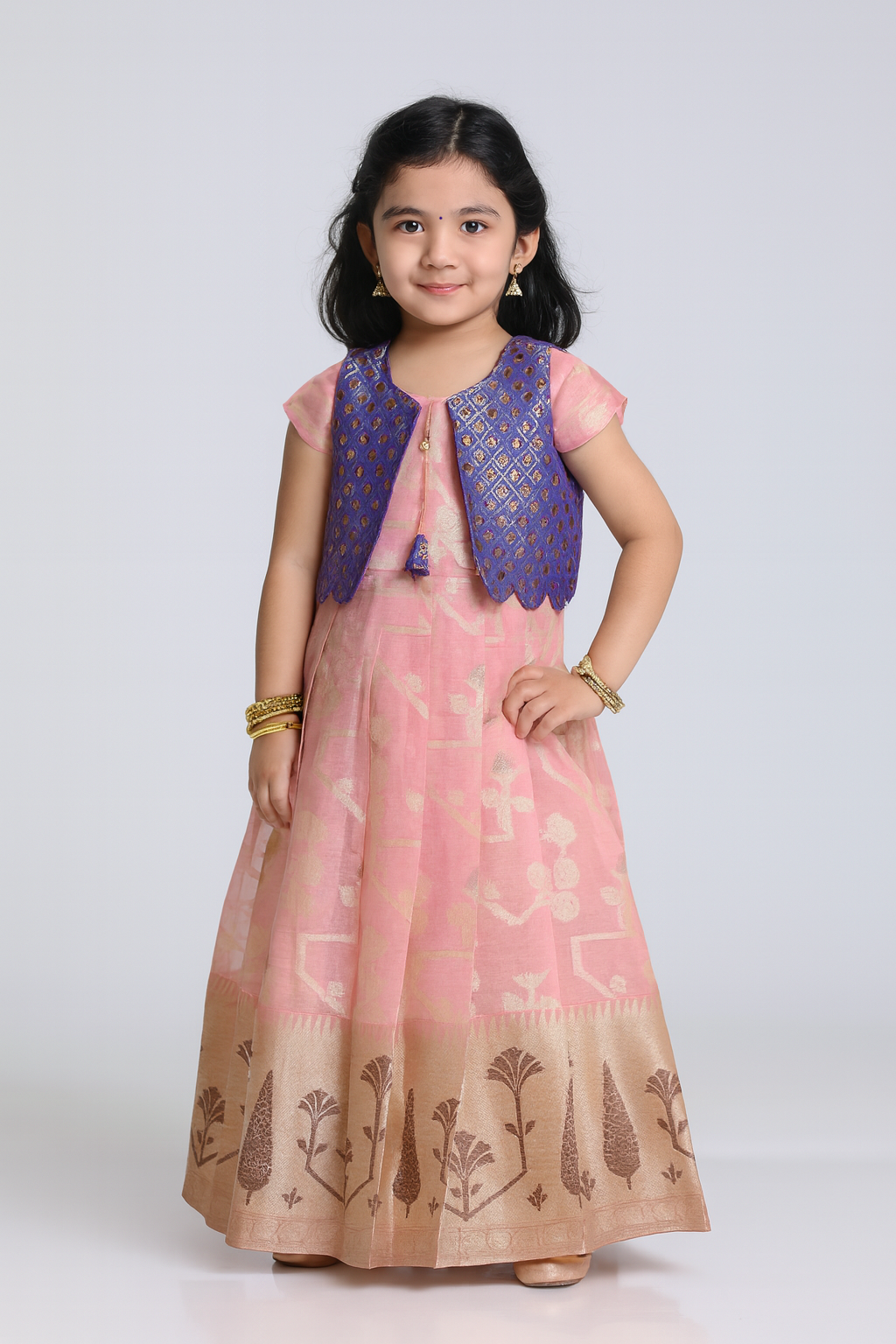 Traditional Pink purple Coat Gown PG502