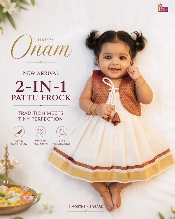 his Onam, don't settle for an ordinary outfit. Give your little princess a look everyone will rem...