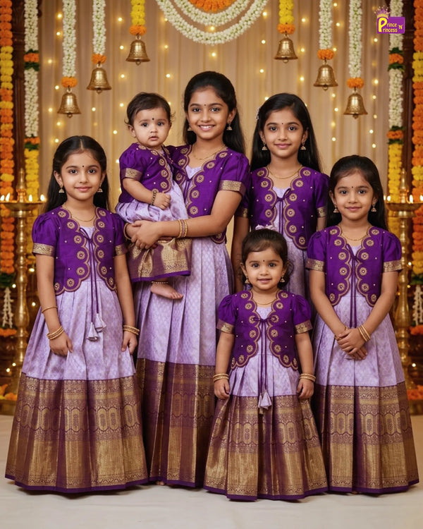 Tiny Princesses. Big Fashion Goals. 👑
Our NEW Arrival Pattu Gown are here with dreamy colors & ad...