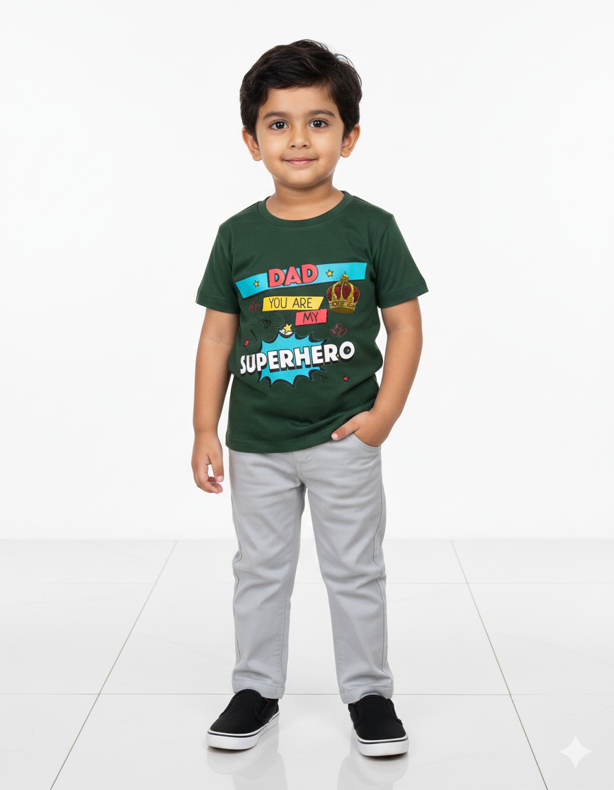 Unisex T-Shirts Half Sleeve (Dark Green) FTS012