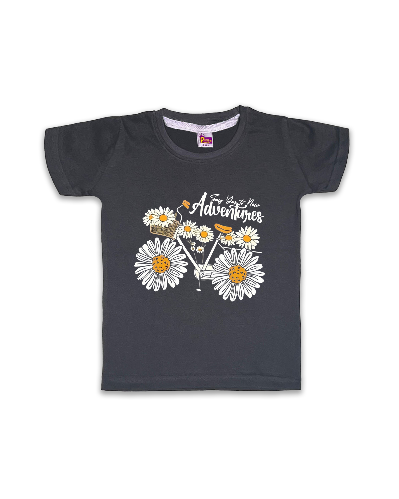 Girls T-Shirts Half Sleeve (DarkGrey) FTS0164