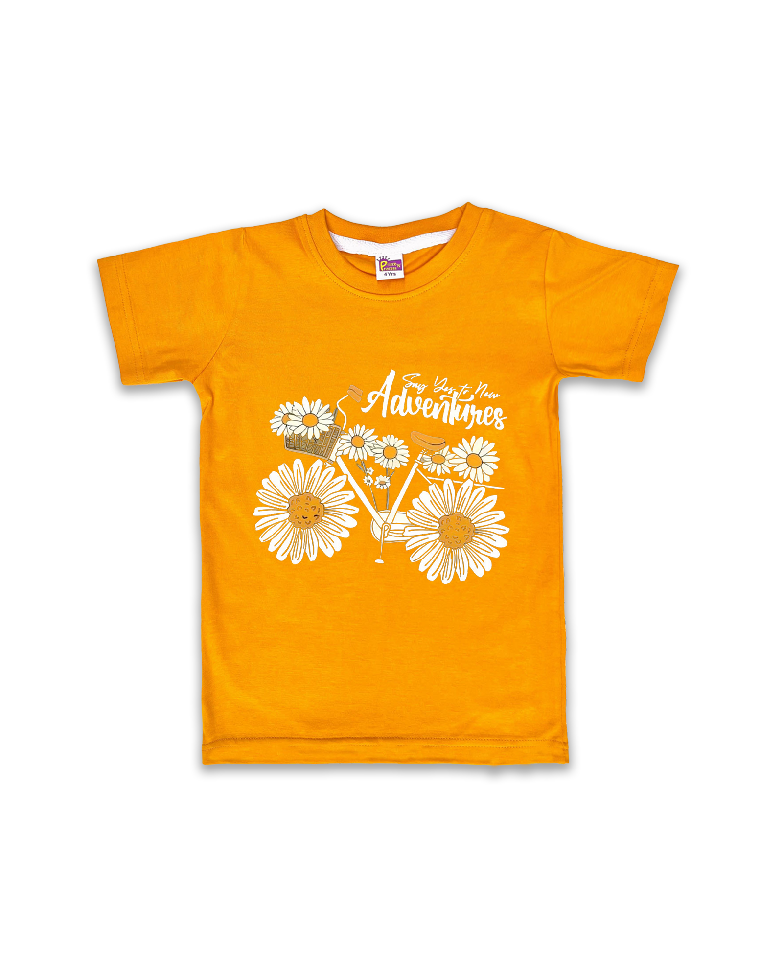 Girls T-Shirts Half Sleeve (Mustard) FTS0165