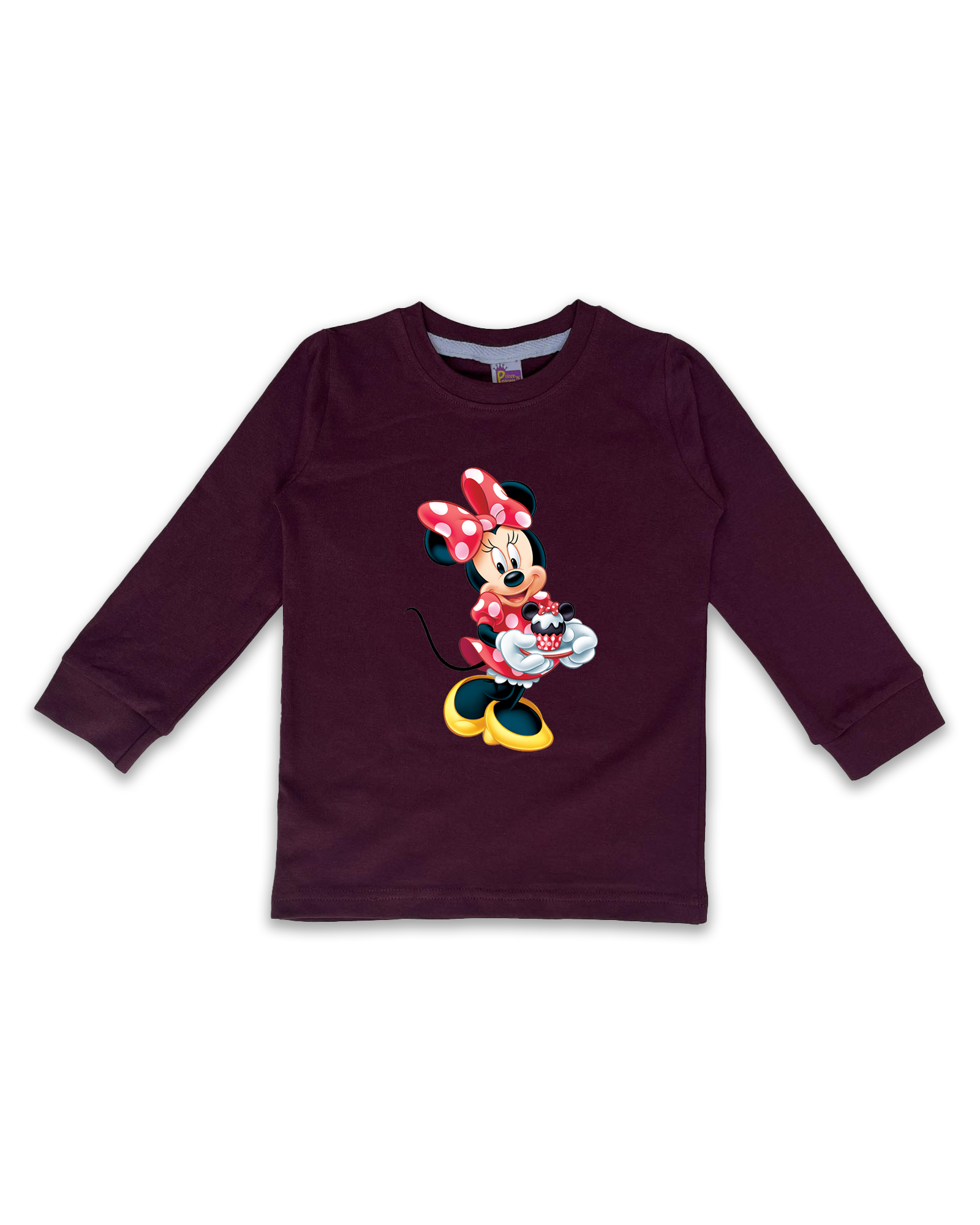 Girls Full Sleeve T-Shirts (Wine) FTS0144