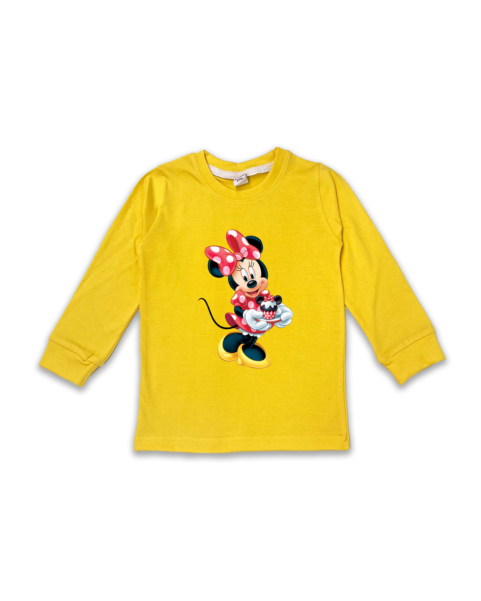 Girls Full Sleeve T-Shirts (Yellow) FTS0145