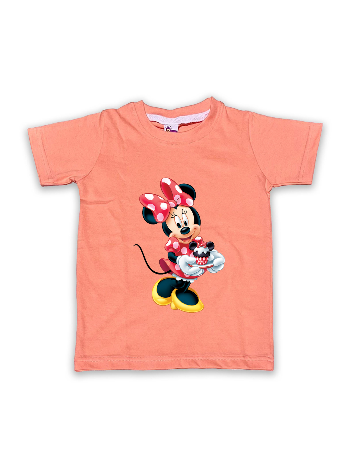 Girls T-Shirts Half Sleeve (Peach) FTS050