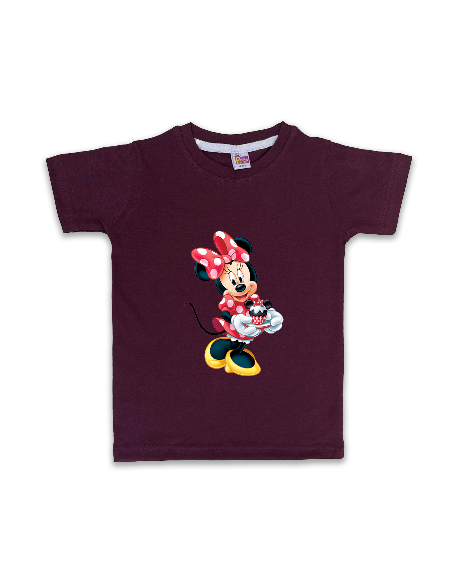 Girls T-Shirts Half Sleeve (Wine) FTS055