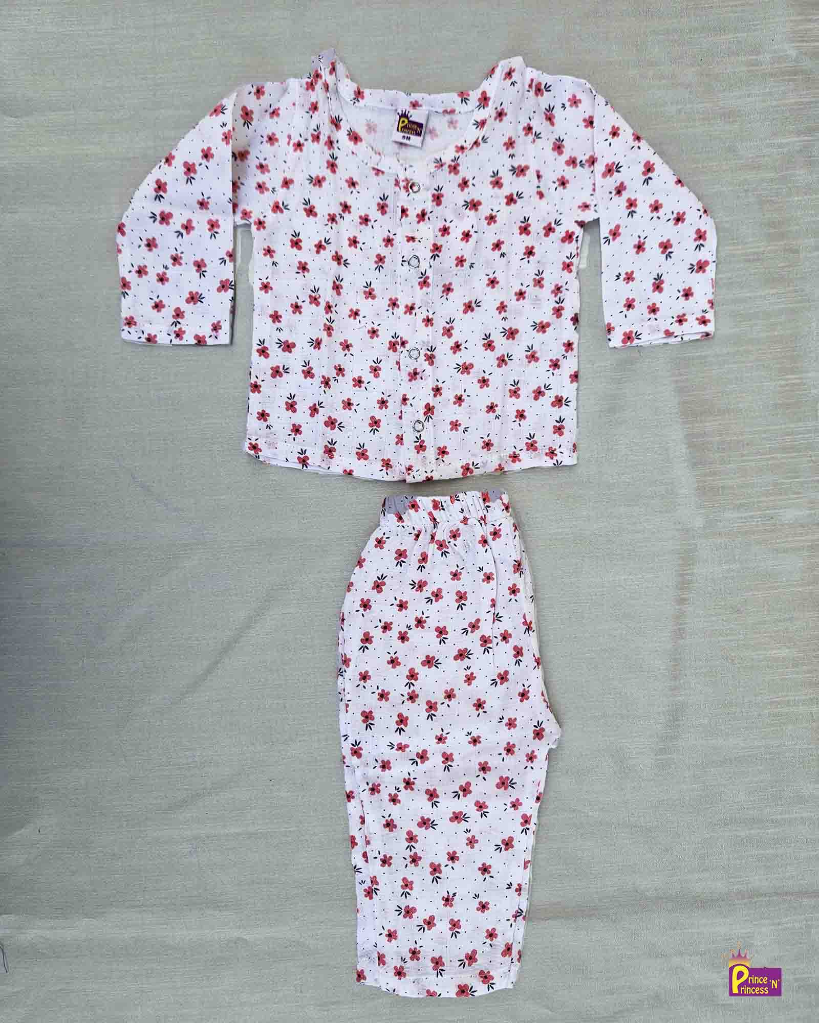 White Muslin Jabla With Pant- Unisex JBM004 Prince N Princess