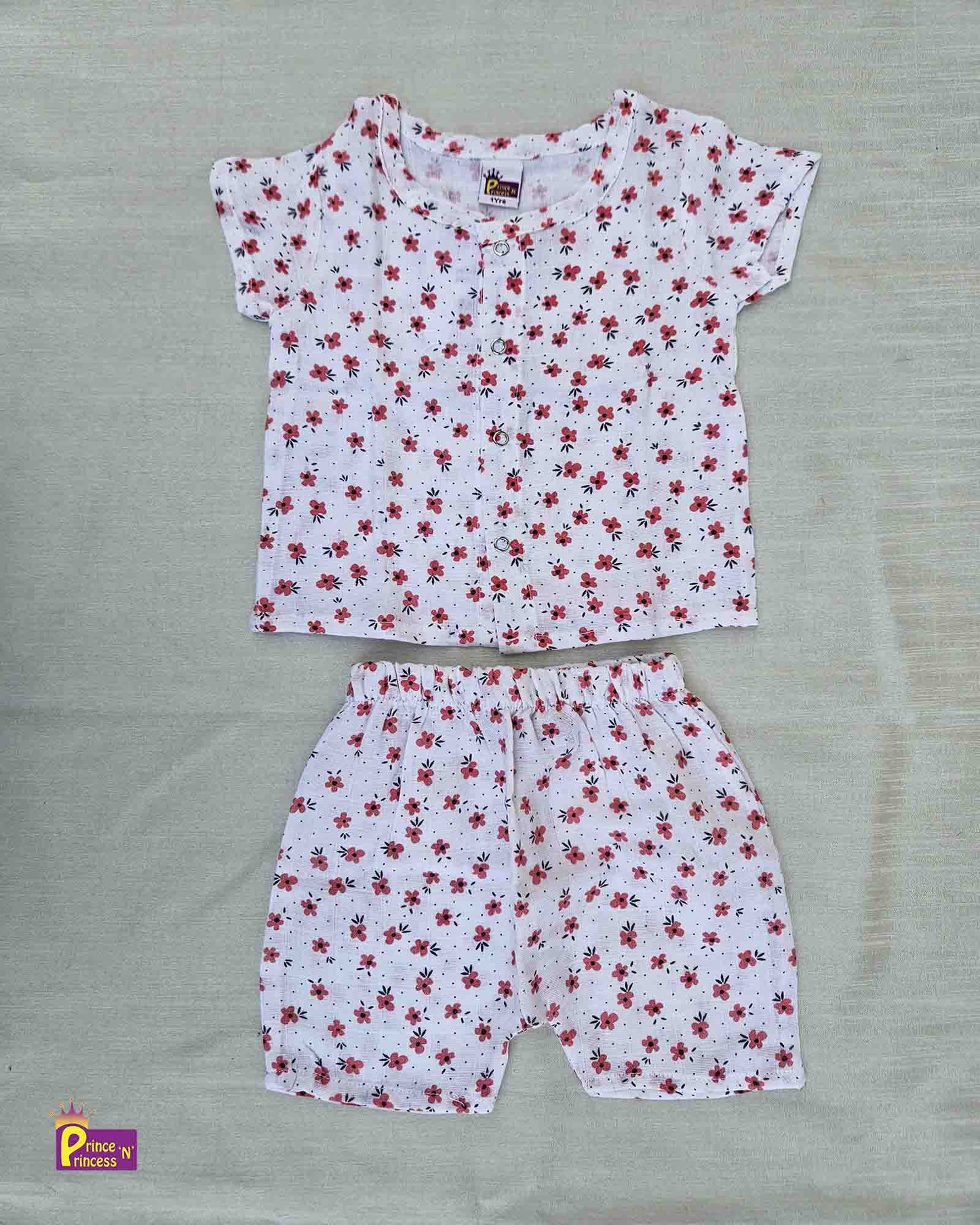 White Muslin Jabla With Trouser - Unisex JBM005 Prince N Princess