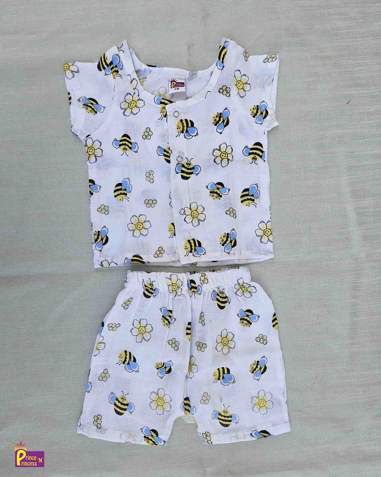 White Muslin Jabla With Trouser - Unisex JBM007 Prince N Princess