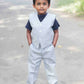 Boys Silver ash Overcoat With Bow And Pant KB001