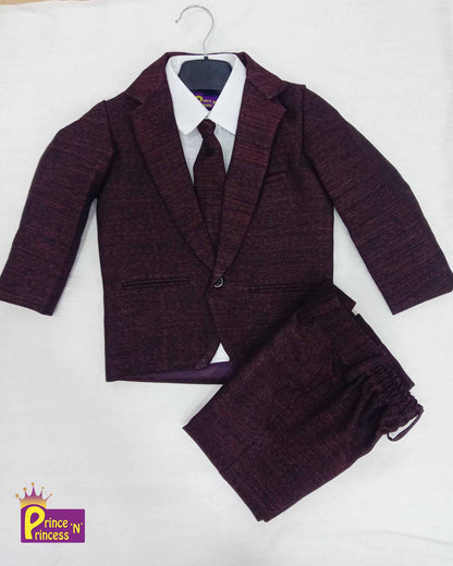 Boys Whine Blazer overcoat set  KB013 Prince N Princess