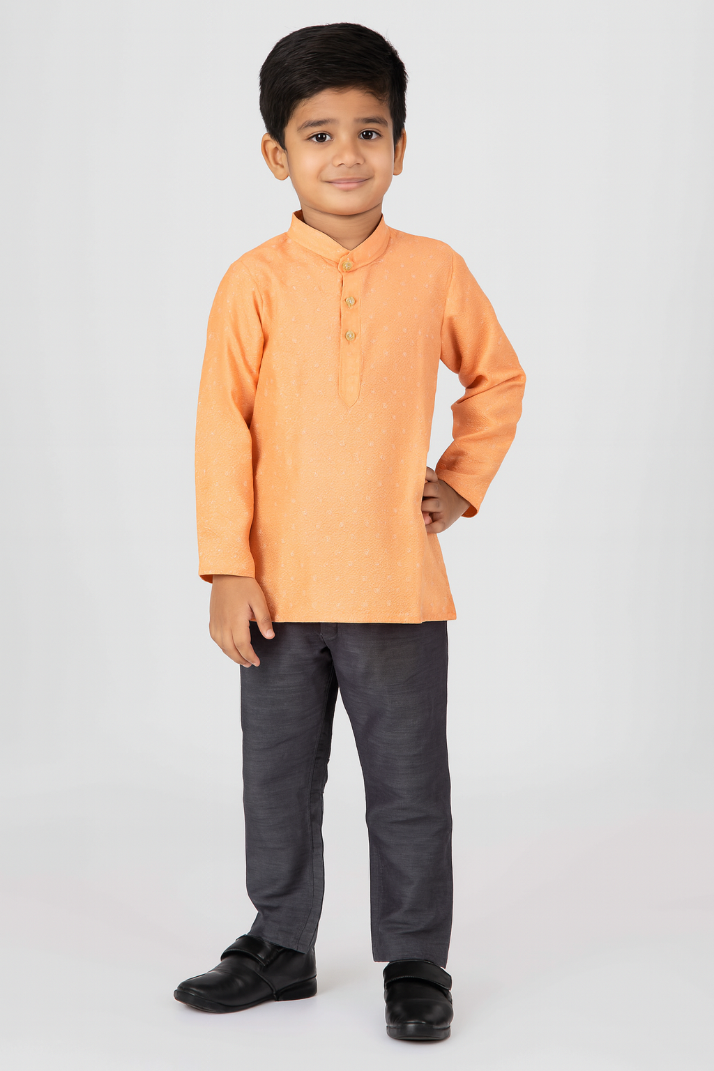 Boys Peach Kurta Pajama KP106