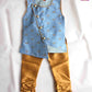 Toddler Boys Sky Blue Sleeveless Silk Kurta Sandal Pajama KP130