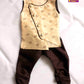 Toddler Boys Coffee Brown Sleeveless Silk Kurta Sandal Pajama KP125